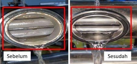 Kerak Hasil CIP Cleaner heat exchanger